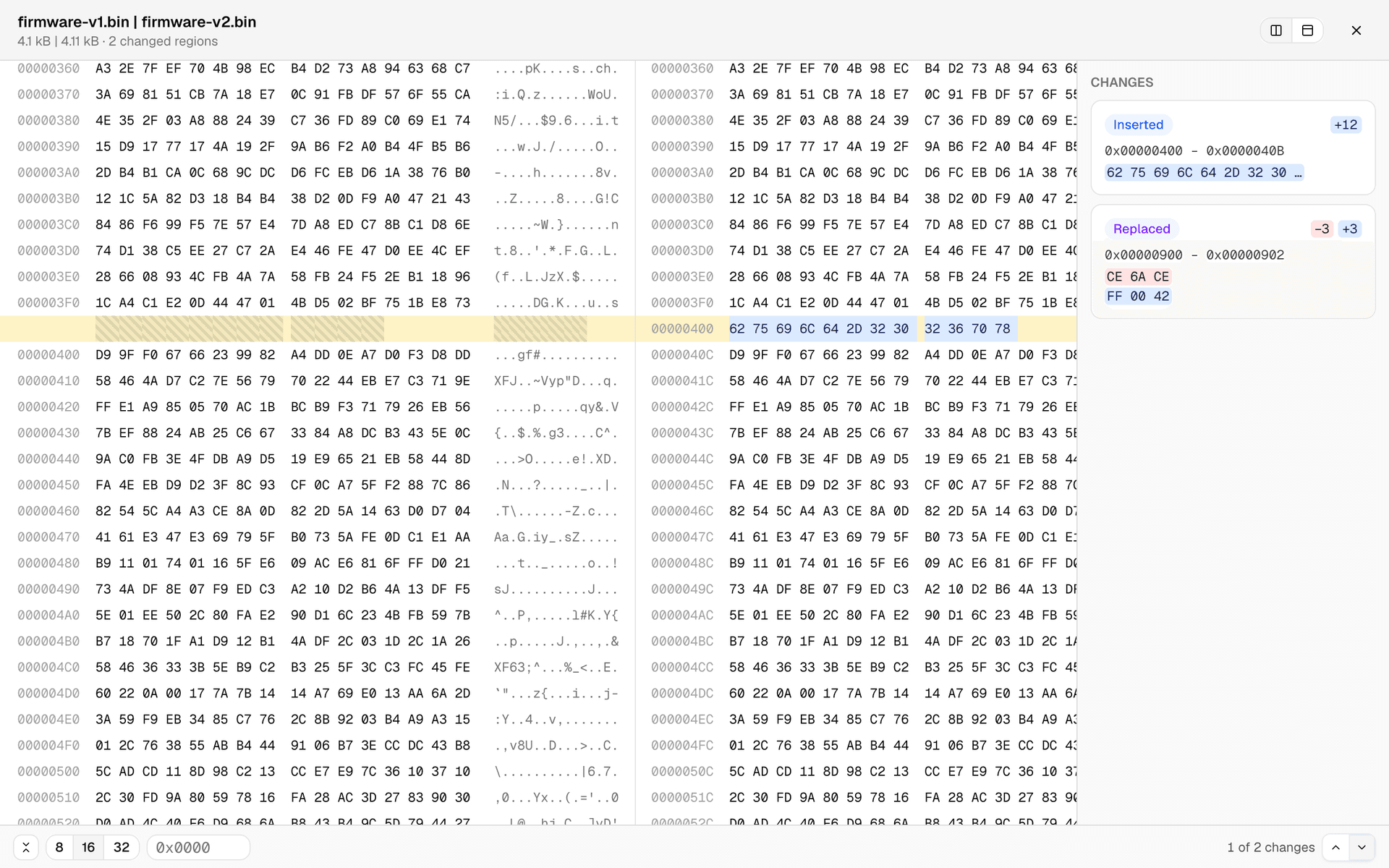 Compare Two Binary Files Online — Free Hex Diff Tool | diff tools