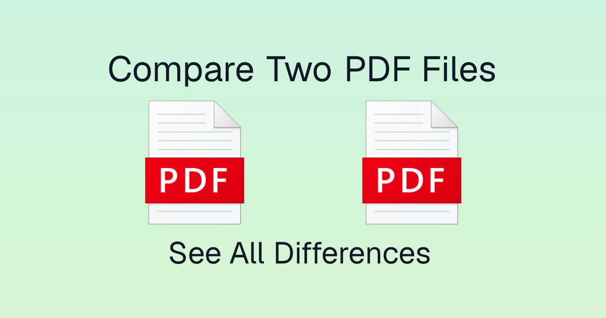 Compare Two PDF Files - See All Differences | diff tools
